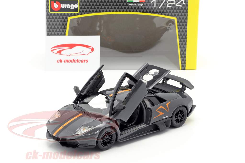 Lamborghini Murcielago LP670-4 SV gris / naranja 1:24 Bburago
