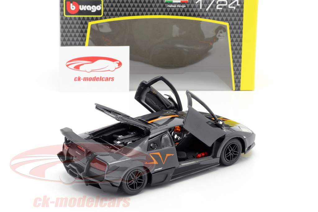 Lamborghini Murcielago LP670-4 SV gris / naranja 1:24 Bburago