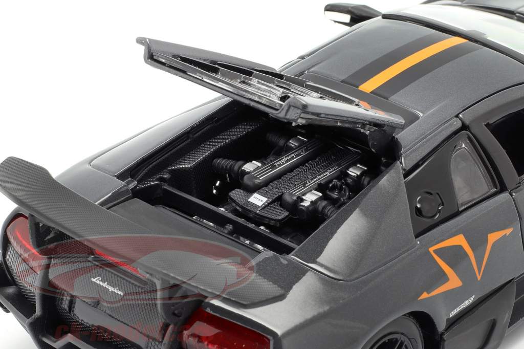 Lamborghini Murcielago LP670-4 SV gris / naranja 1:24 Bburago