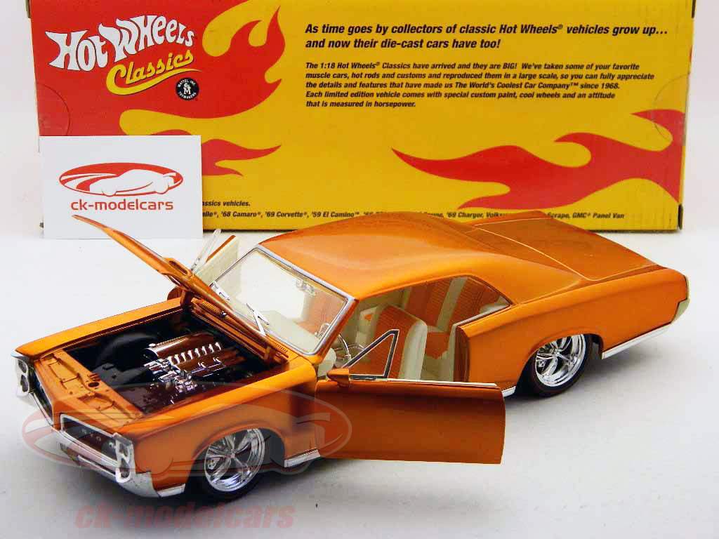 HotWheels 1:18 Pontiac GTO orange metallic 1966 Classics