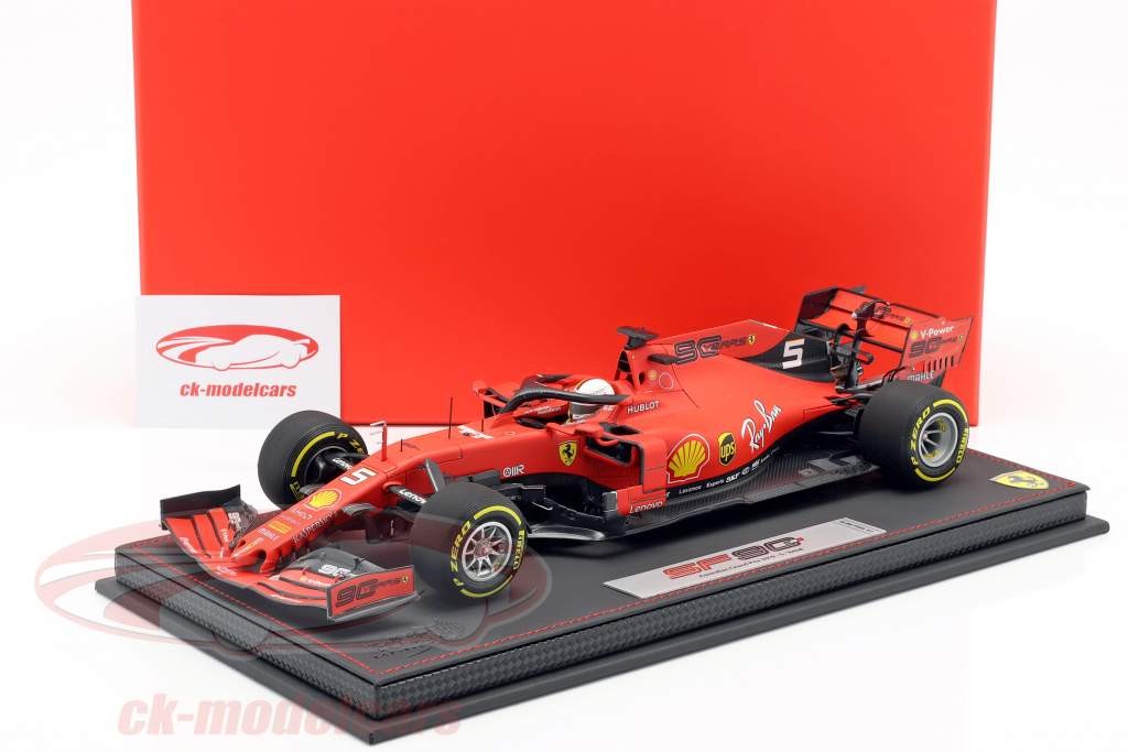 Sebastian Vettel Ferrari SF90 #5 4 ° australiano GP F1 2019 con vetrina 1:18 BBR