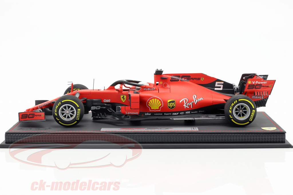 Sebastian Vettel Ferrari SF90 #5 4 ° australiano GP F1 2019 con vetrina 1:18 BBR