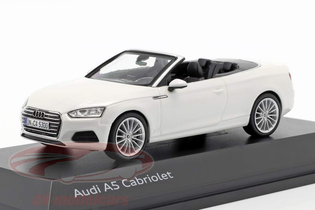 Audi A5 Cabriolet Baujahr 2017 tofana weiß 1:43 Spark