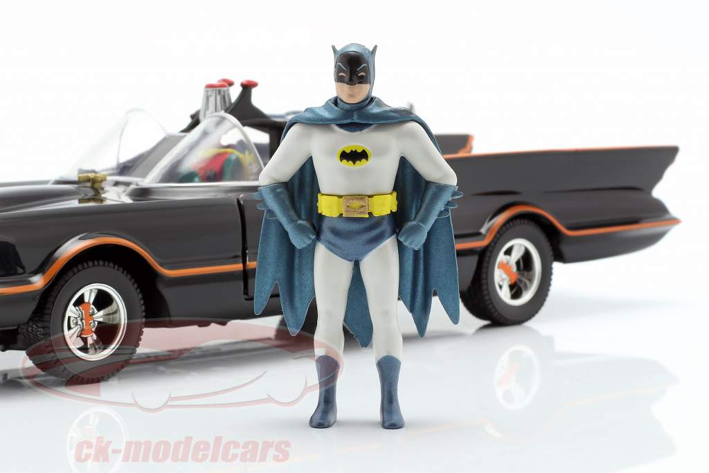 Batmobile with Batman and Robin figure Classic TV-Serie 1966 1:24 Jada Toys
