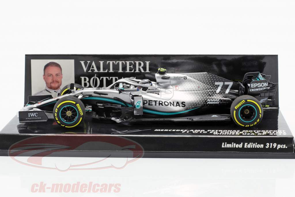 Valtteri Bottas Mercedes-AMG F1 W10 #77 Winner United States GP F1 2019 1:43 Minichamps