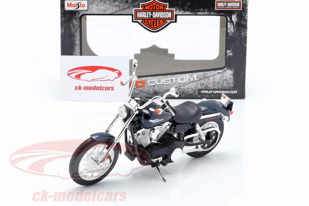 Harley Davidson FXDBI Dyna Street Bob 2006 mørkeblå / sort 1:12 Maisto