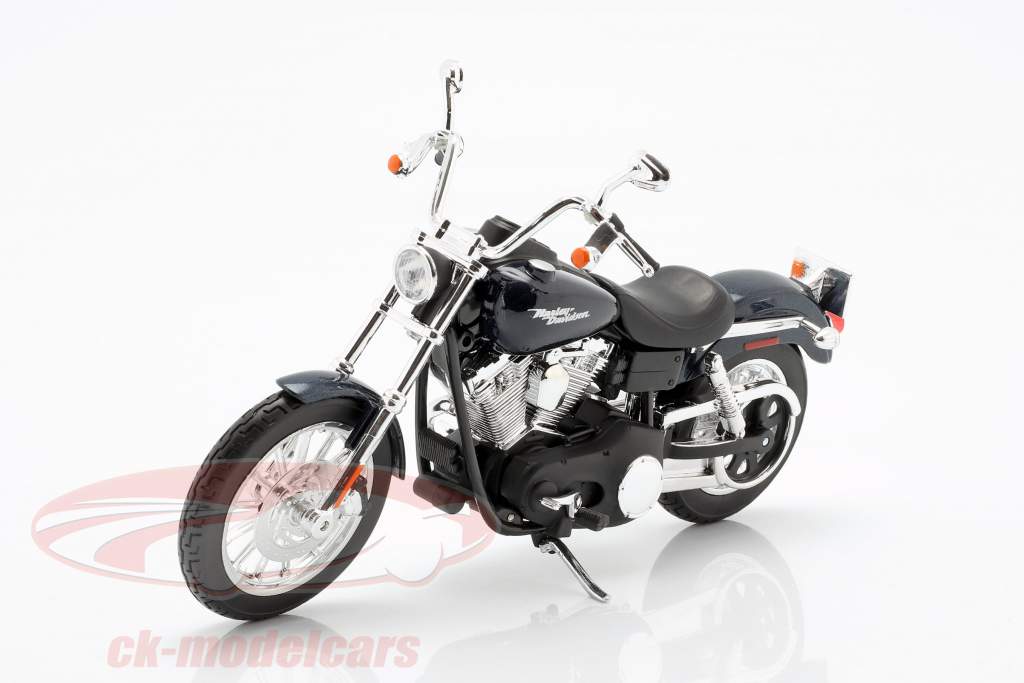 Harley Davidson FXDBI Dyna Street Bob 2006 mørkeblå / sort 1:12 Maisto