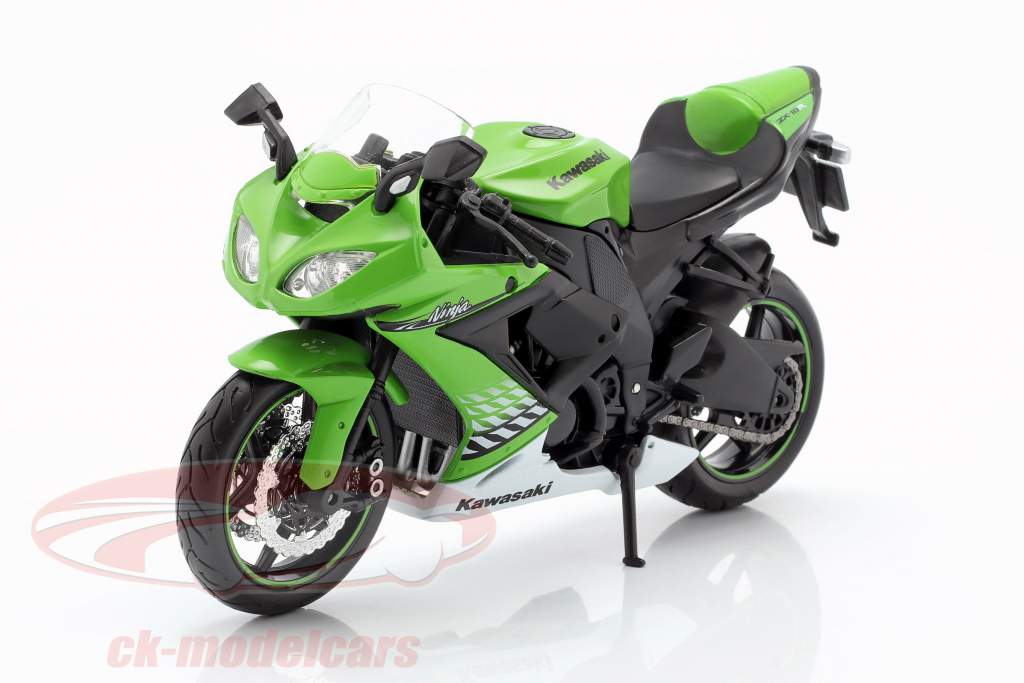 Haru@即購入ok Maisto 1:12 Kawasaki Ninja ZX-10R 築 2010 グリーン / 白 / 黒