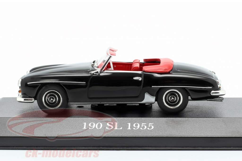 Mercedes-Benz 190 SL (W121) Opførselsår 1955 sort 1:43 Atlas