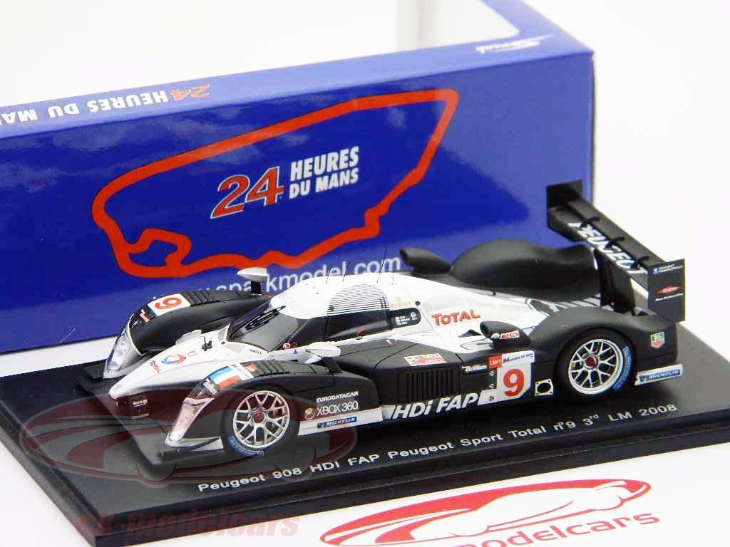 Spark 1:43 Peugeot 908 HDI FAP #9 3rd 24h LeMans 2008 Klien