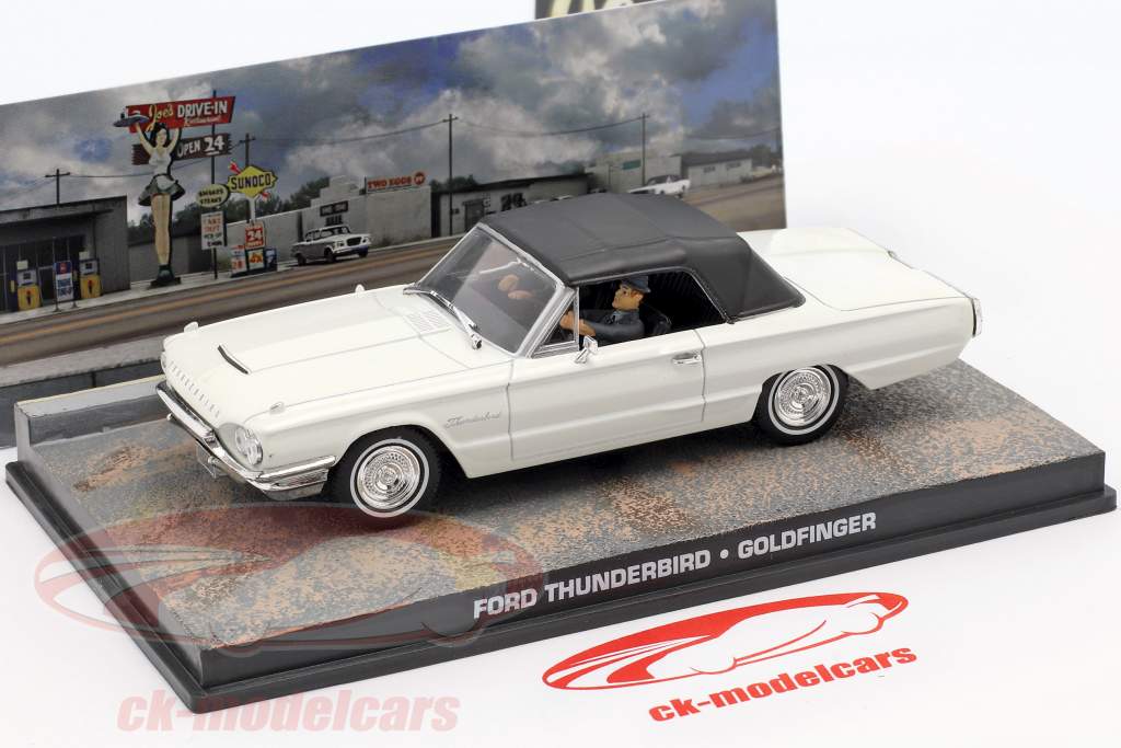 フォードサンダーバードカージェームズボンド映画のゴールドフィンガーホワイト1時43分モデルIxo