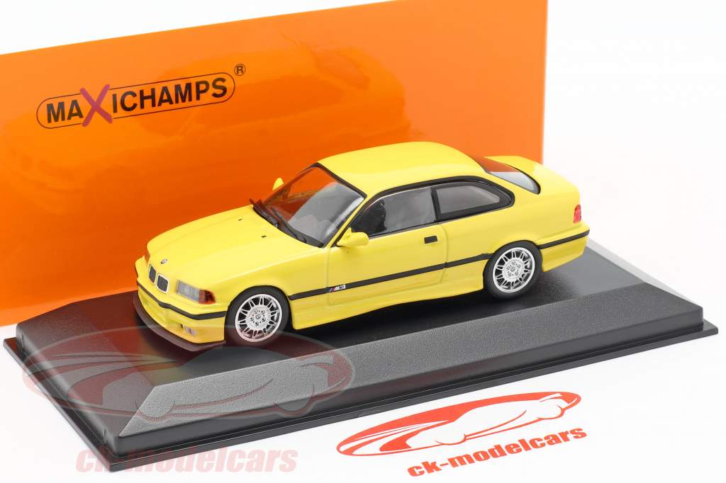 BMW M3 (E36) coupe Bouwjaar 1992 geel 1:43 Minichamps