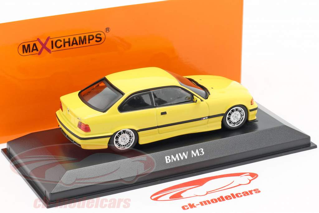 BMW M3 (E36) coupe Bouwjaar 1992 geel 1:43 Minichamps