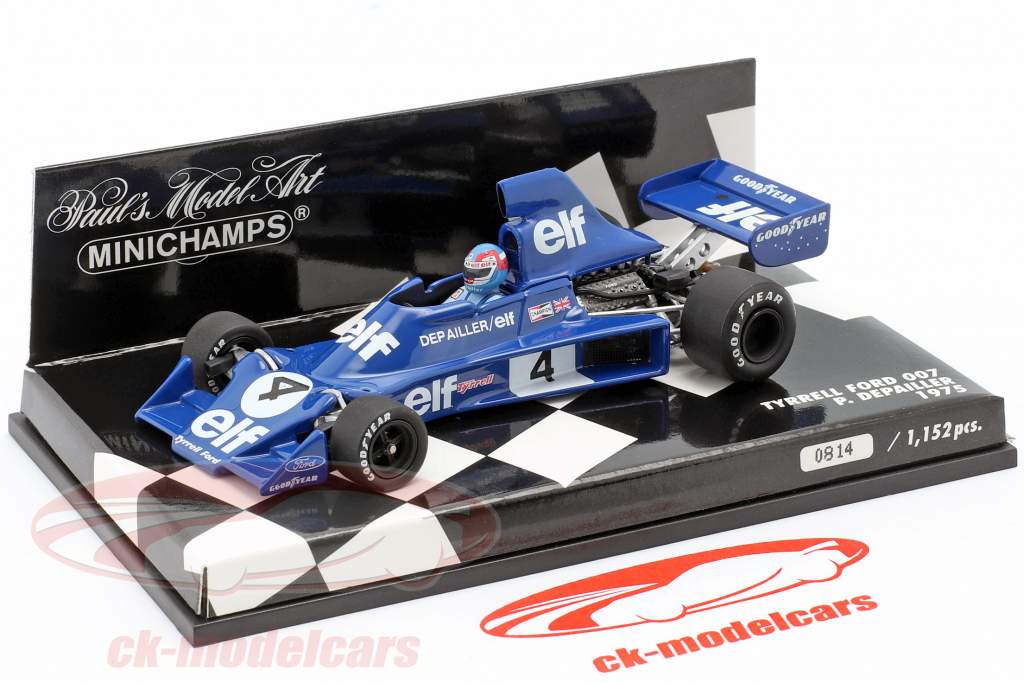 Patrick Depailler #4 Tyrrell Ford 007 Formula 1 1975 1:43 Minichamps