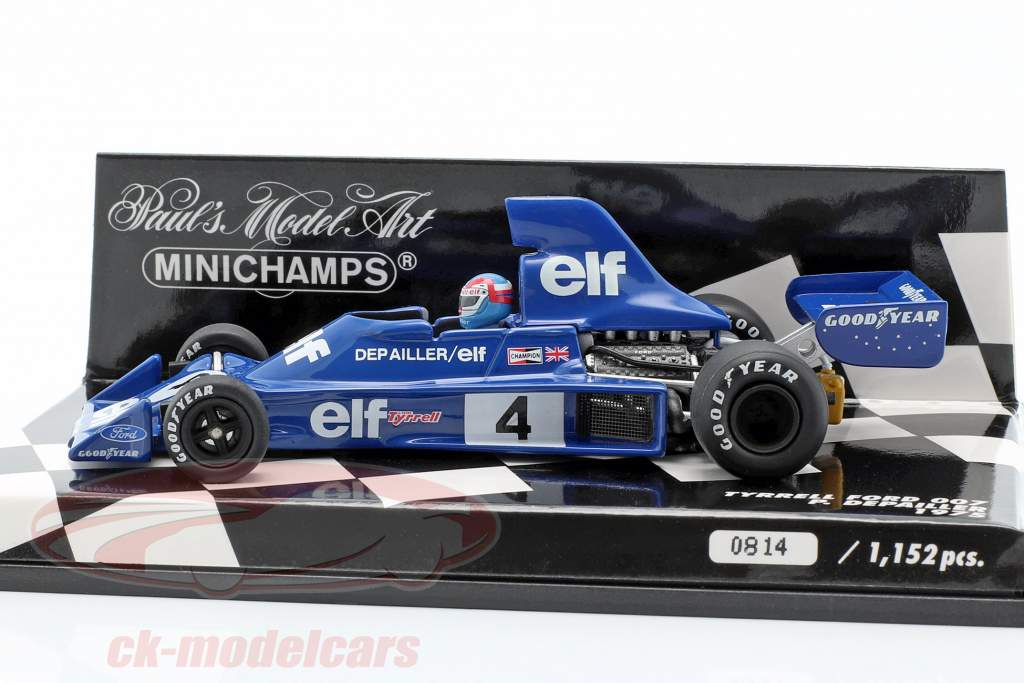 Patrick Depailler #4 Tyrrell Ford 007 Formula 1 1975 1:43 Minichamps