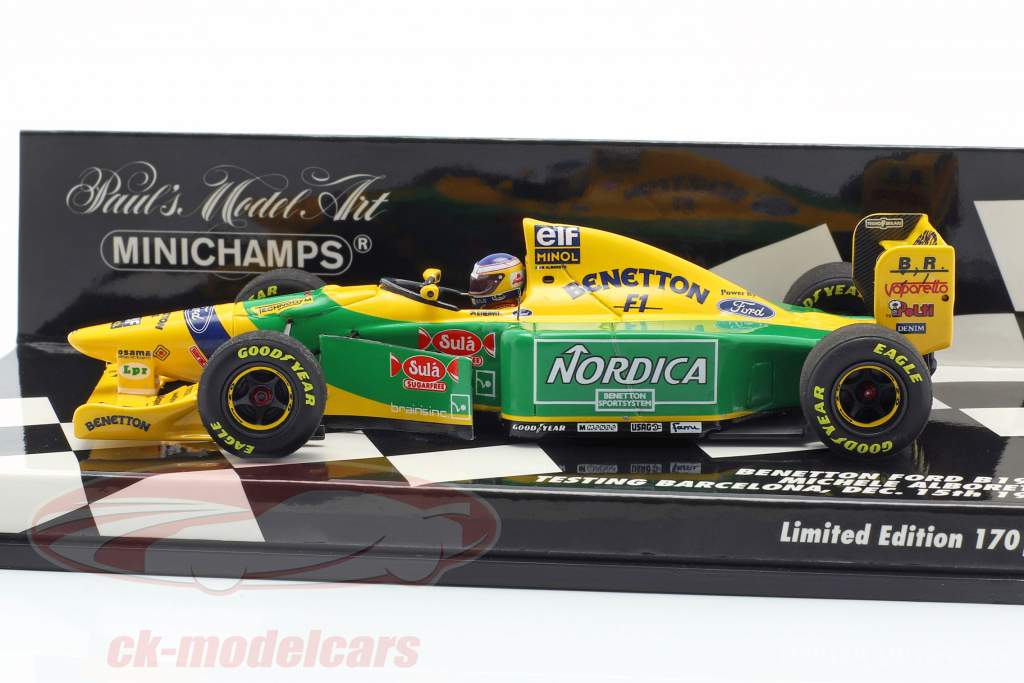 M. Alboreto Benetton B193B F1 Testing Barcelona Dezember 1993 1:43 Minichamps