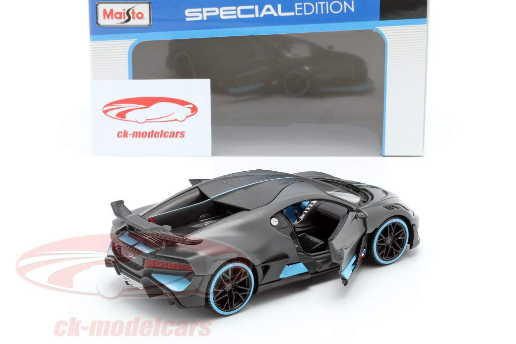 Bugatti Divo année de construction 2018 natte gris / lumière bleu 1:24 Maisto