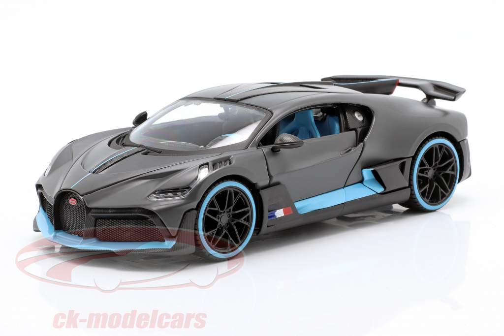 Bugatti Divo année de construction 2018 natte gris / lumière bleu 1:24 Maisto