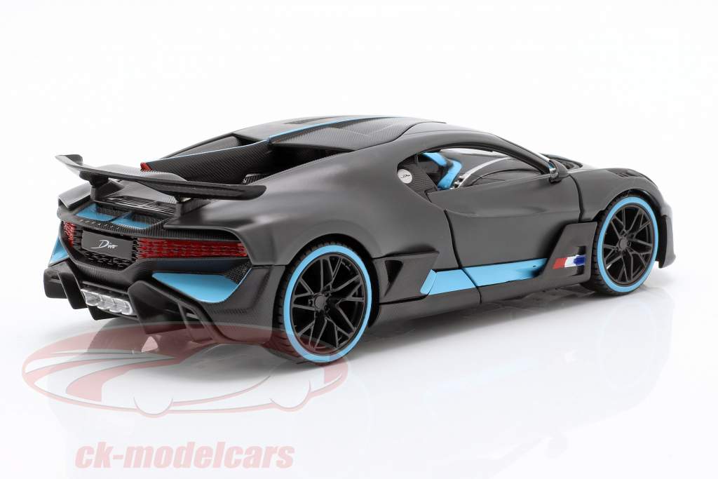 Bugatti Divo année de construction 2018 natte gris / lumière bleu 1:24 Maisto
