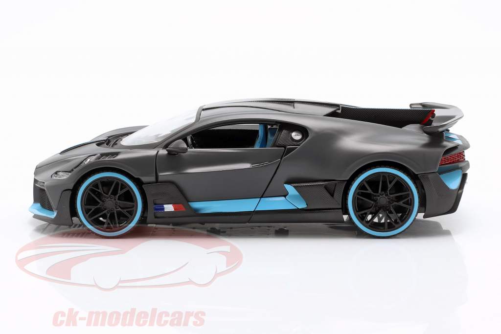 Bugatti Divo année de construction 2018 natte gris / lumière bleu 1:24 Maisto