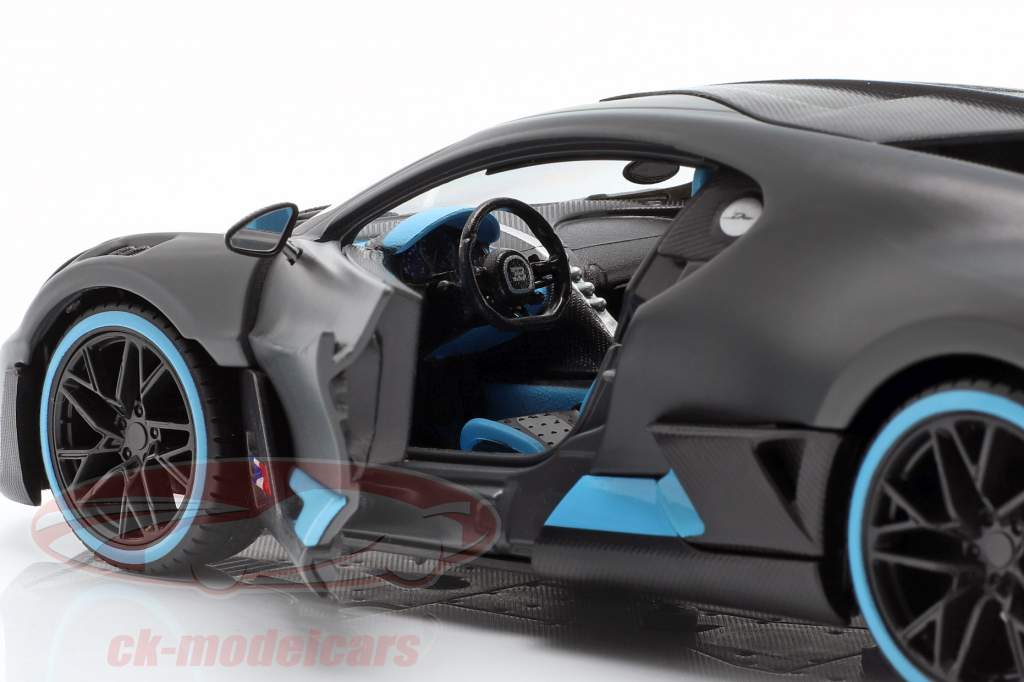 Bugatti Divo année de construction 2018 natte gris / lumière bleu 1:24 Maisto