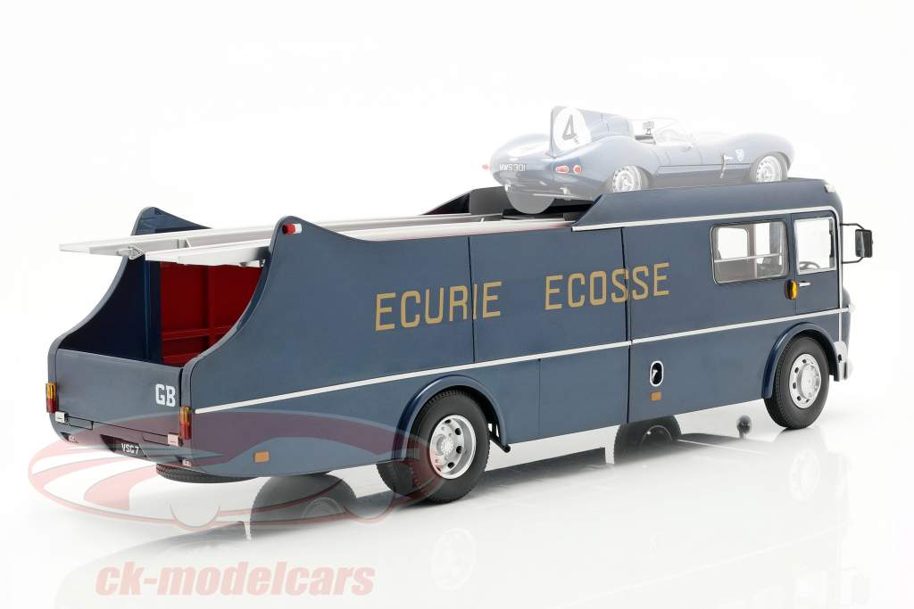 Commer TS3 Truck Team Transporter Jaguar Ecurie Ecosse 1959 blau metallic 1:18 CMR
