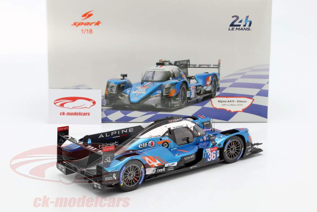 Alpine A470 #36 Winner LMP2 24h LeMans 2019 Lapierre, Thiriet, Negrao 1:18 Spark