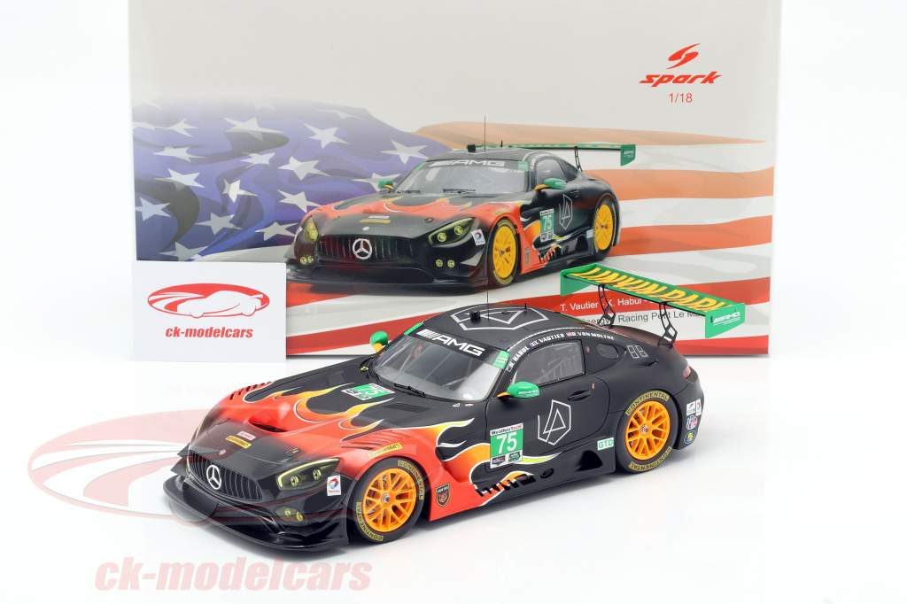 Mercedes-Benz AMG GT3 #75 Petit LeMans 2017 Vautier, Habul, v. Moltke 1:18 Spark