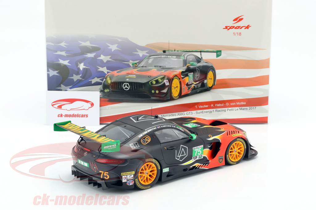Mercedes-Benz AMG GT3 #75 Petit LeMans 2017 Vautier, Habul, v. Moltke 1:18 Spark