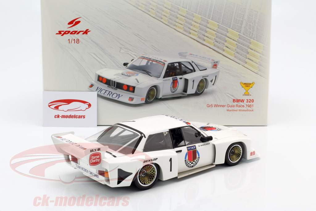Spark 1:18 BMW 320i #1 Winner Macau Guia Race 1981 Manfred