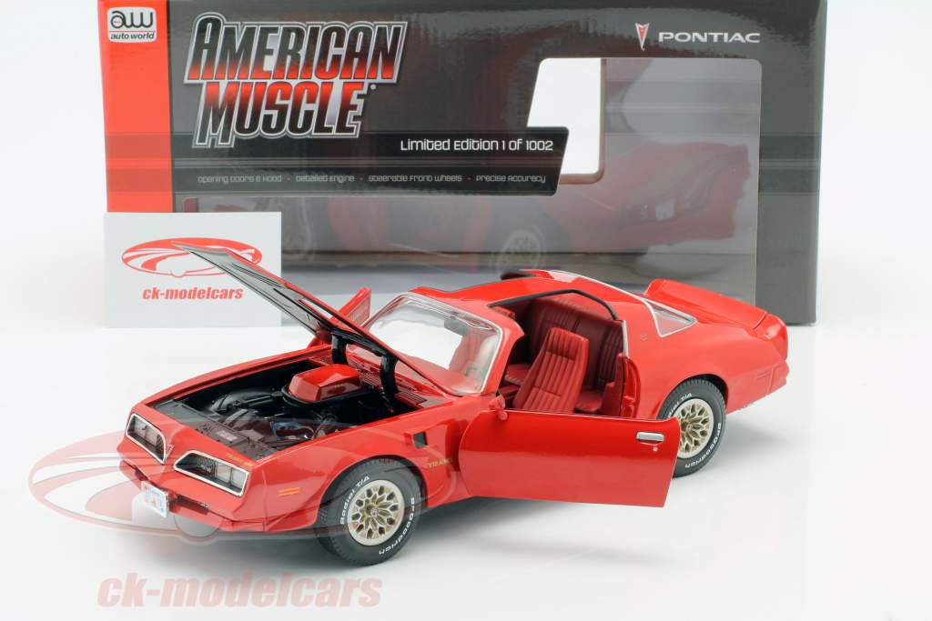 Pontiac Firebird Trans Am year 1977 red 1:18 Autoworld