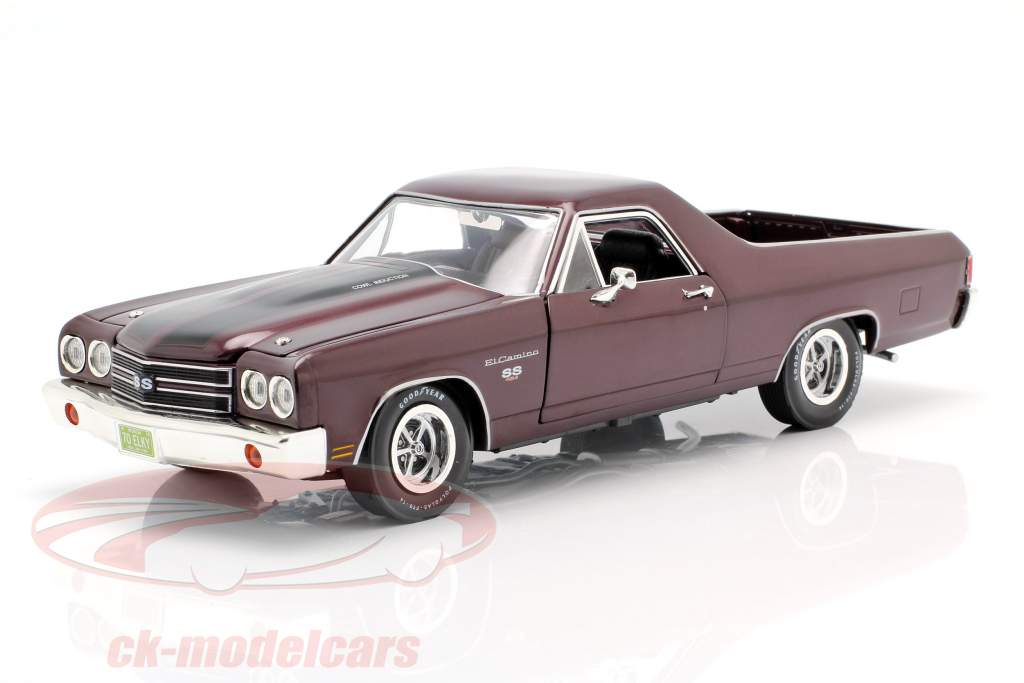 Chevrolet El Camino Pick Up Ano de construção 1970 vermelho escuro metálico 1:18 Autoworld