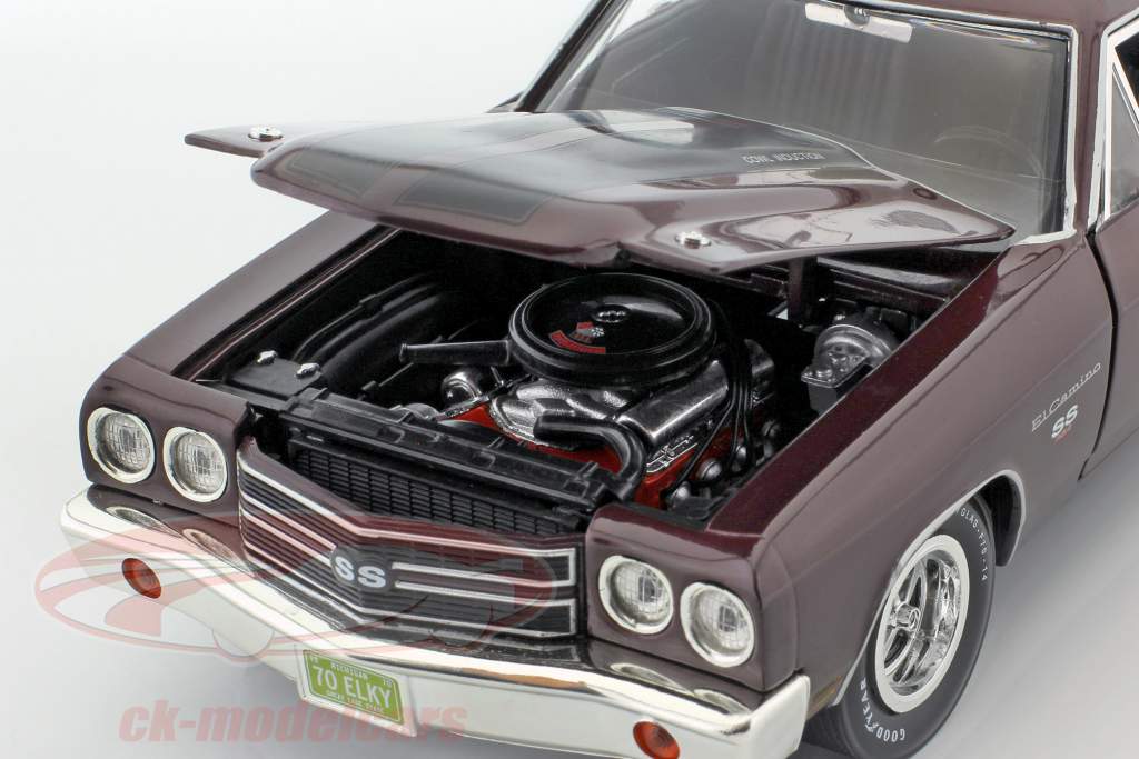 Chevrolet El Camino Pick Up Ano de construção 1970 vermelho escuro metálico 1:18 Autoworld