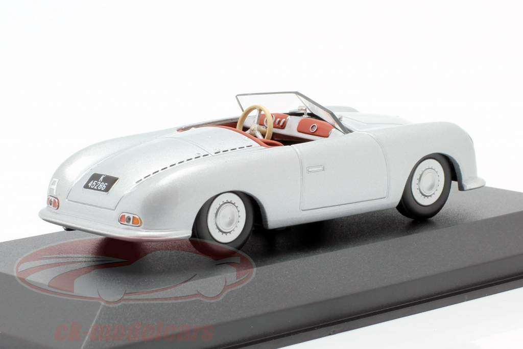 Porsche 356 Nr.1 Roadster 1948 70th jubilæum sølv 1:43 Minichamps
