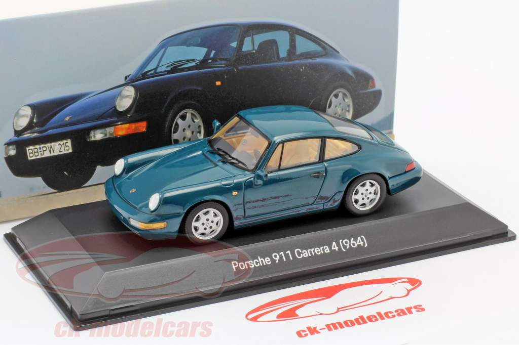 Porsche 911 Carrera 4 (964) Année de construction 1989-1994 amazon vert 1:43 Spark