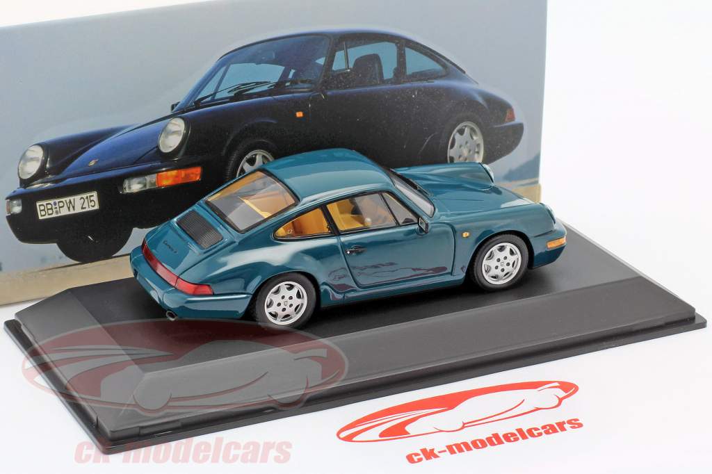 Porsche 911 Carrera 4 (964) Année de construction 1989-1994 amazon vert 1:43 Spark