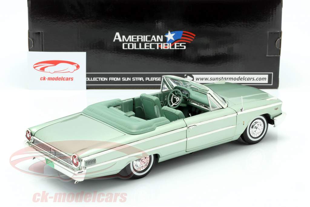 Ford Galaxie 500 XL åbent Convertible 1963 mosegrøn 1:18 SunStar