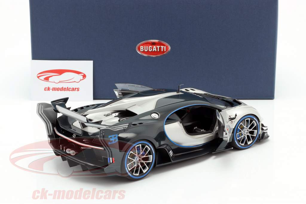 Bugatti Vision GT year 2015 silver / carbon blue 1:18 AUTOart
