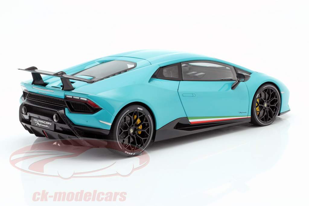 Lamborghini Huracan Performante Année de construction 2017 lumière bleu 1:12 AUTOart