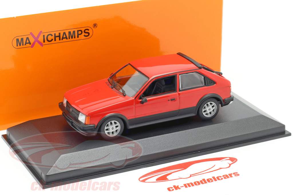 Opel Kadett D SR Byggeår 1982 rød 1:43 Minichamps