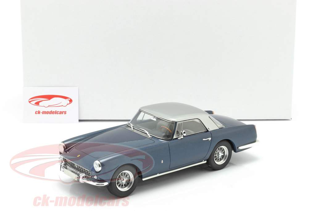 Ferrari 250 GT Coupe Pininfarina Byggeår 1958 blå metallisk / sølv 1:18 Matrix