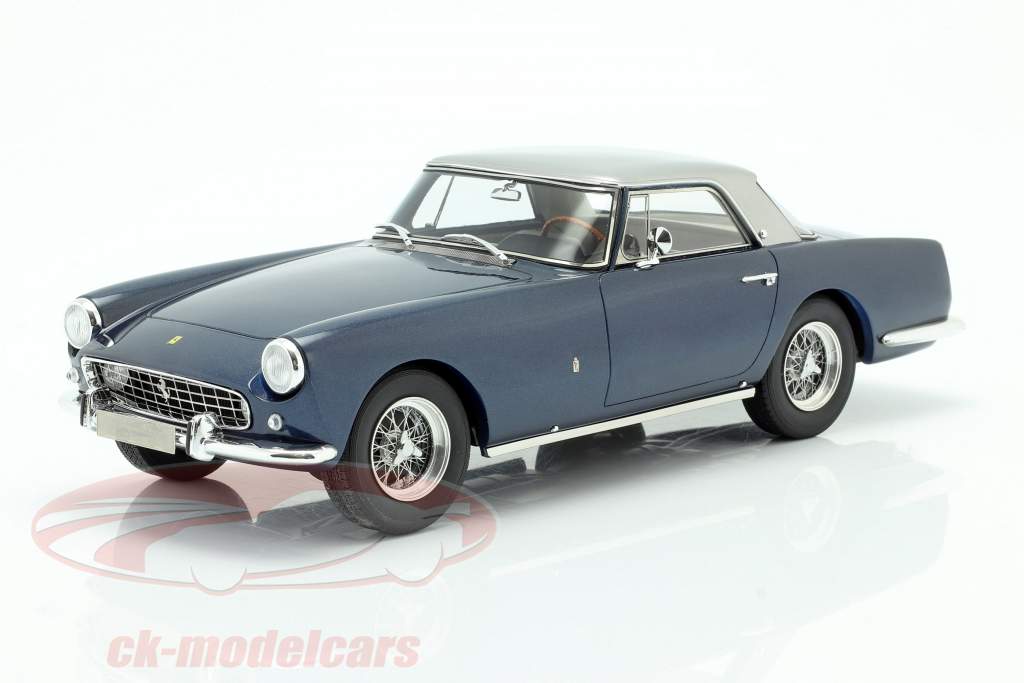 Ferrari 250 GT Coupe Pininfarina Byggeår 1958 blå metallisk / sølv 1:18 Matrix