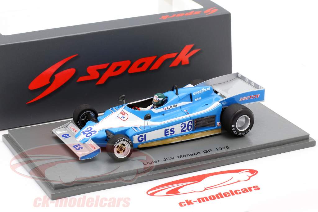Jacques Laffite Ligier JS9 #26 Monaco GP Formel 1 1978 1:43 Spark