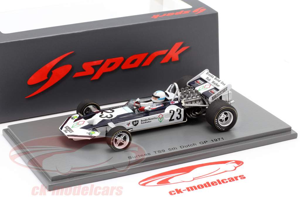 John Surtees Surtees TS9 #23 5e Nederlands GP Formule 1 1971 1:43 Spark