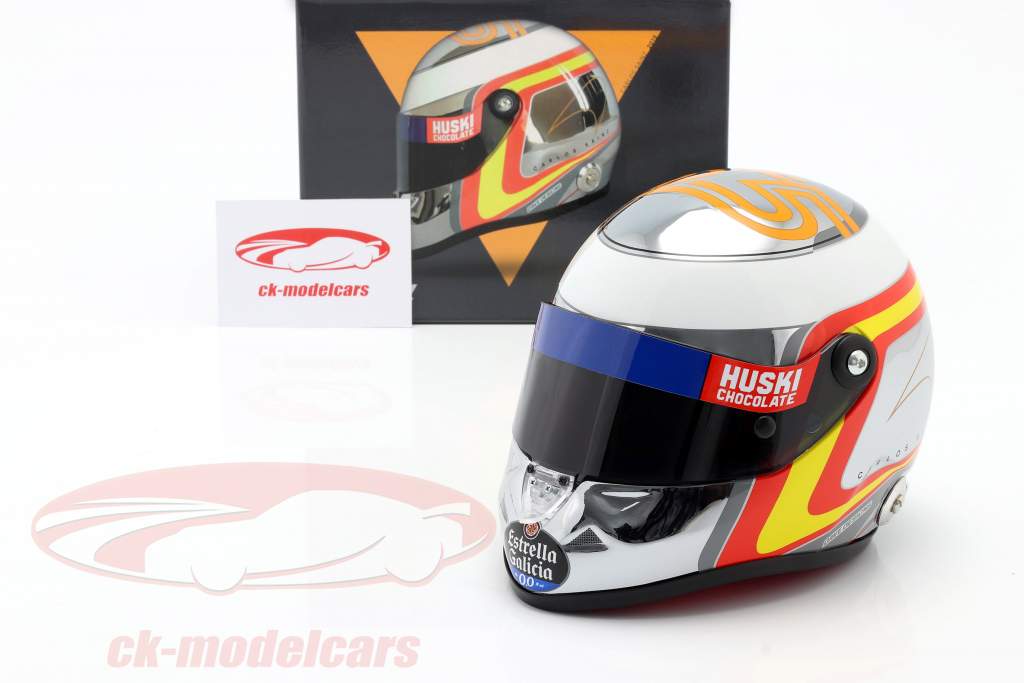 Carlos Sainz jr. McLaren MCL34 #55 formula 1 2019 helmet chrome 1:2 Schuberth