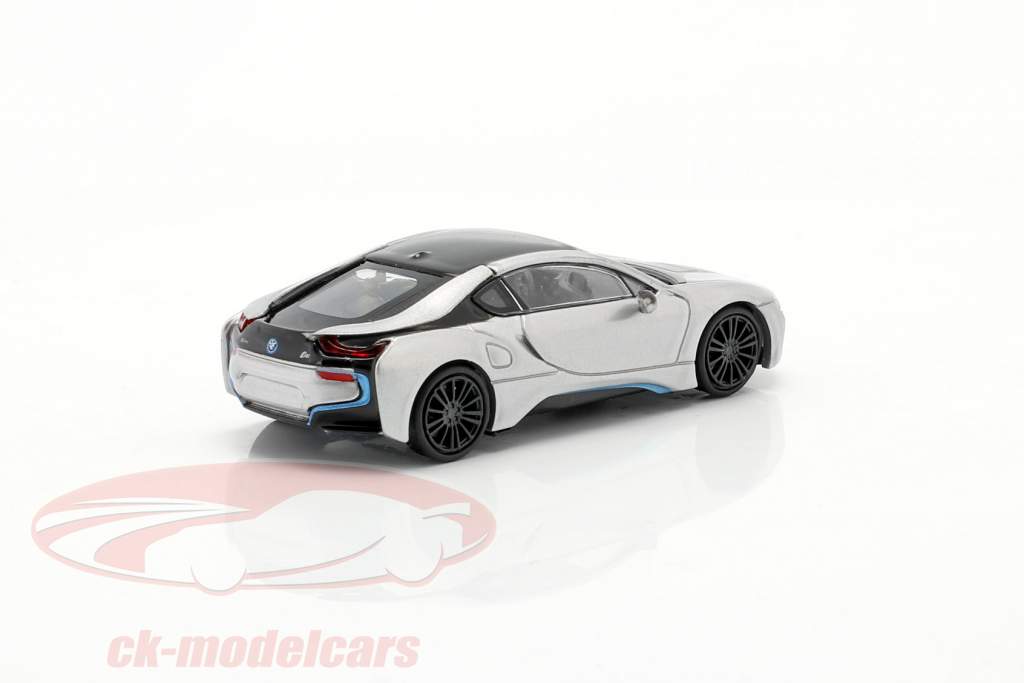 BMW i8 Coupe (I12) Ano de construção 2015 prateado 1:87 Minichamps