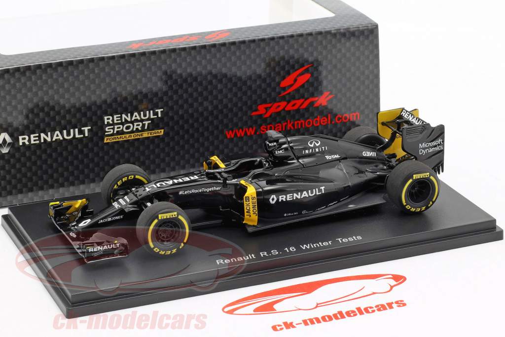 K. Magnussen & J. Palmer Renault R.S.16 invierno pruebas fórmula 1 2016 1:43 Spark