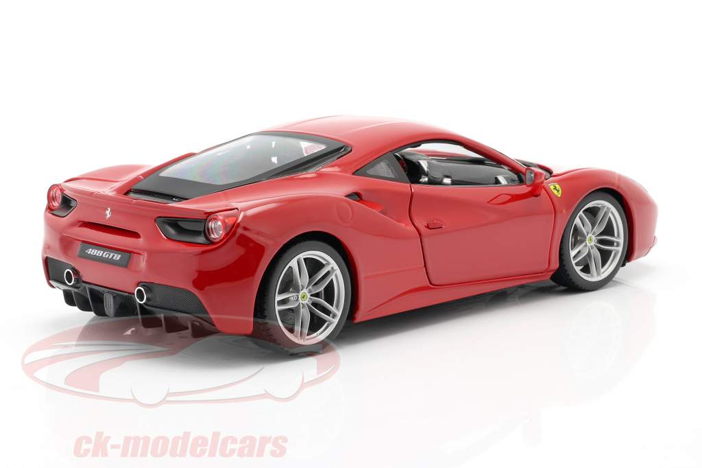 Ferrari 488 GTB rød 1:18 Bburago