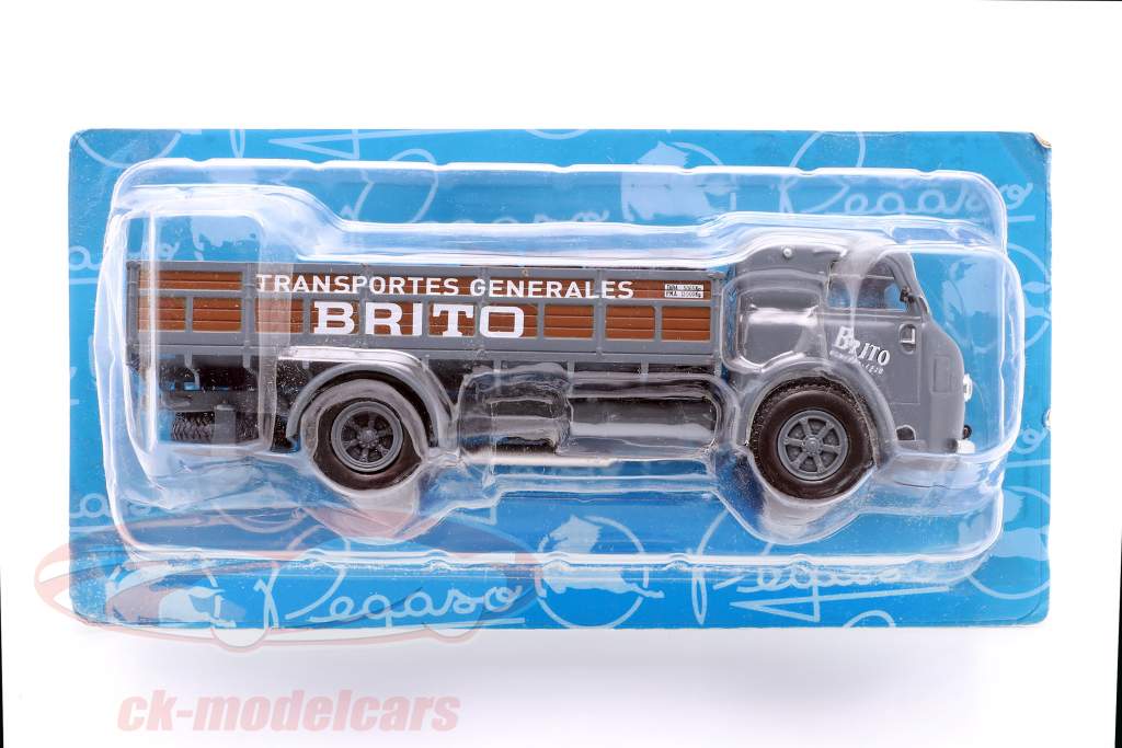 Pegaso I Platte vrachtwagen Brito Bouwjaar 1946 grijs / bruin 1:43 Altaya