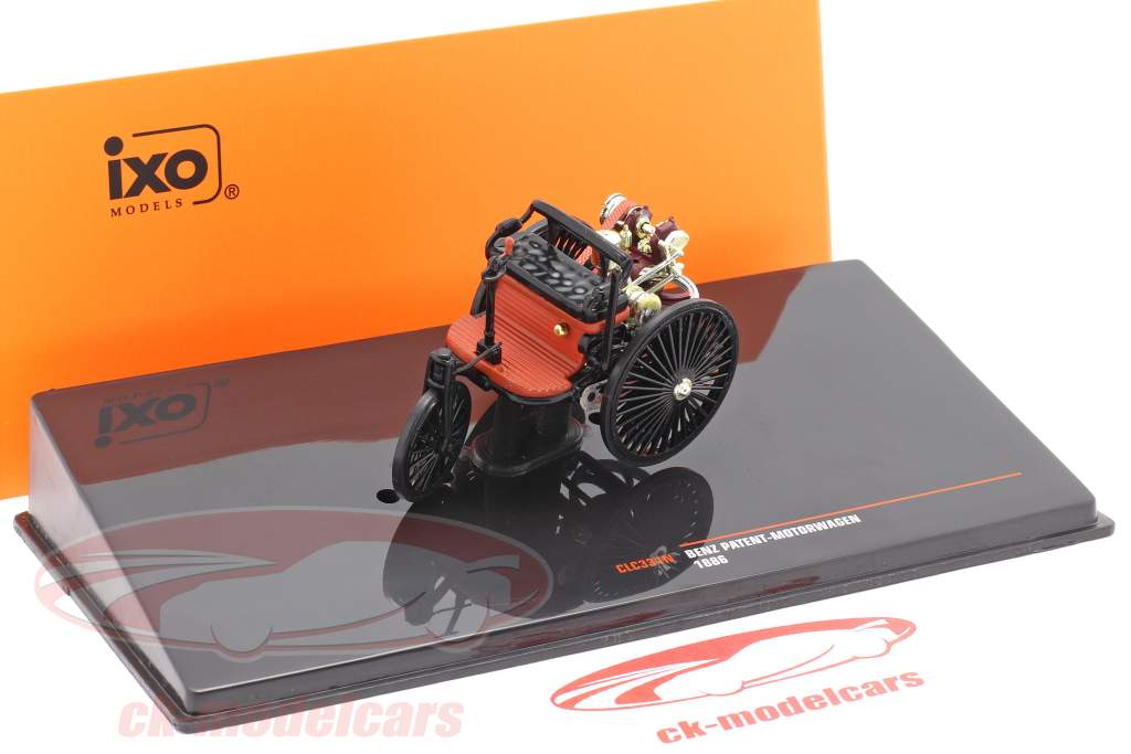 Benz 专利汽车 建设年份 1886 黑色的 / 红褐色 1:43 Ixo